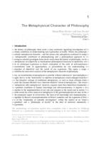 The Metaphysical Character of Philosophy