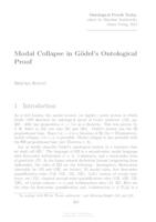 Modal collapse in Gödel's ontological proof