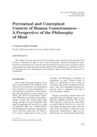 Perceptual and Conceptual Content of Human Consciousness: A Perspective of the Philosophy of Mind