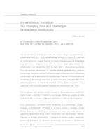 Universities in Transition: The Changing Role and Challenges for Academic Institutions, Bo Göransson i Claes Brundenius, ured., New York, NY i Dordrecht: Springer, 2011, xiii + 366 str.