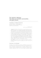 The referee’s dilemma. The ethics of scientific communities and game theory