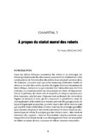 À propos du statut moral des robots