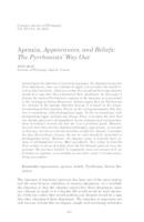 Apraxia, Appearances, and Beliefs: The Pyrrhonists’ Way Out