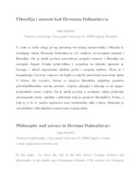 prikaz prve stranice dokumenta Filozofija i znanost kod Hermana Dalmatin(c)a