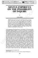 prikaz prve stranice dokumenta Sextus Empiricus on the Possibility of Inquiry