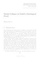 prikaz prve stranice dokumenta Modal collapse in Gödel's ontological proof