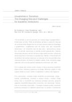 prikaz prve stranice dokumenta Prikaz knjige Bo Göransson i Claes Brundenius (ur.), "Universities in Transition: The Changing Role and Challenges for Academic Institutions”