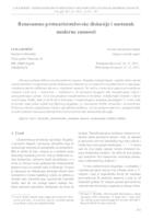 prikaz prve stranice dokumenta Renesansne protuaristotelovske diskusije i nastanak moderne znanosti