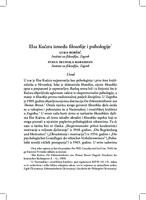 prikaz prve stranice dokumenta Elza Kučera između filozofije i psihologije