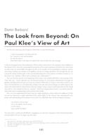 prikaz prve stranice dokumenta The Look from Beyond: On Paul Klee's View on Art