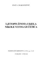 prikaz prve stranice dokumenta Ljetopis života i djela Nikole Vitova Gučetića