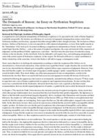 prikaz prve stranice dokumenta Casey Perin,The Demands of Reason: An Essay on Pyrrhonian Scepticism